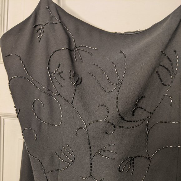 Nuit Clothing Black Beaded Gown - Simply Elegant - Picture 3 of 4